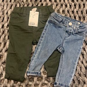 Forest green pant 6 months, Jean 6 months